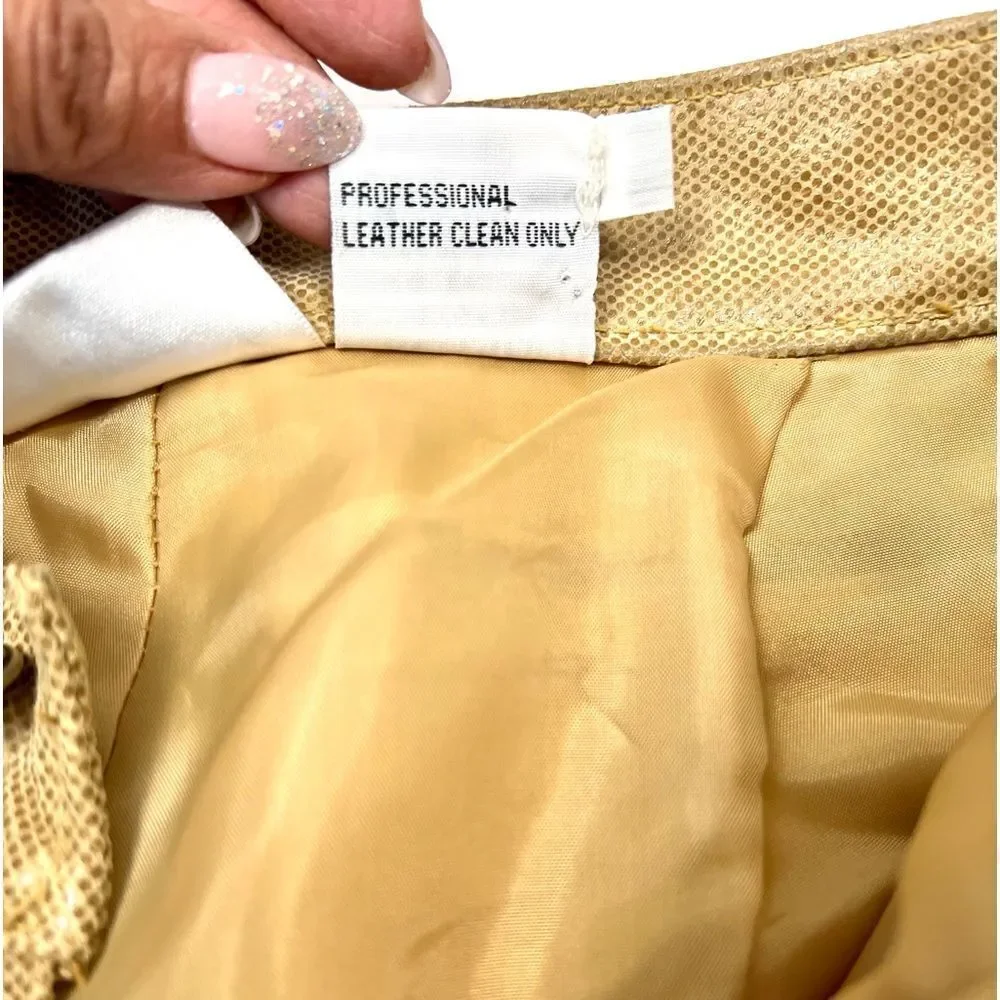 Vintage Newport Snake Print Leather Pants